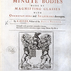 Title page of Micrographia by R. Hooke