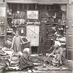 Tobacco merchant, Cairo, Egypt, c. 1880 s