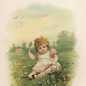 Toddler in Meadow 1888