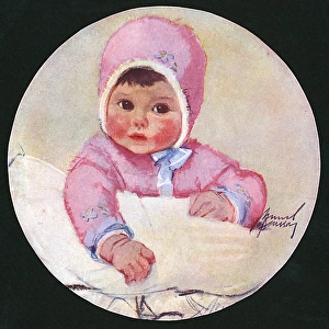 Toddler in pink by Muriel Dawson