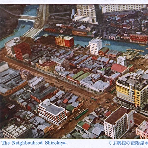 Tokyo, Japan, Aerial View of Shirokiya Neigbourhood