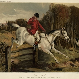 Tom Clarke, Huntsman, jumping a fence