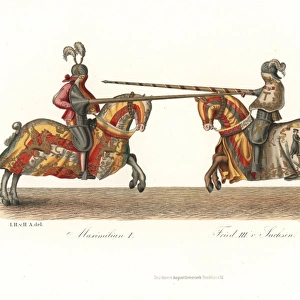Tournament joust between Maximilian I and Frederick