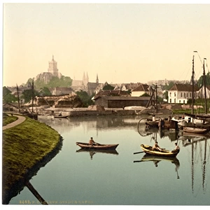 Town and harbor, Cleves, Westphalia, Germany