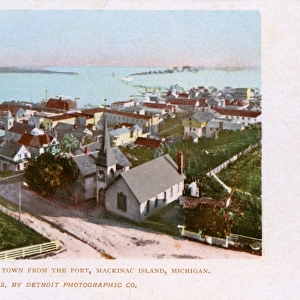Town viewed from the Fort, Mackinac Island, Michigan