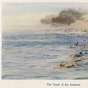 Track of Lusitania 1915