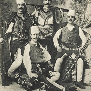 The traditional costume of Albanians from Shkoder