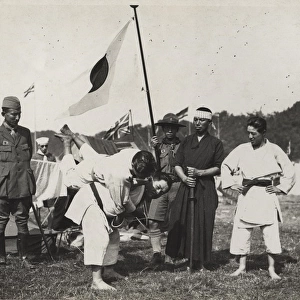 Traditional Japanese activities at scout camp