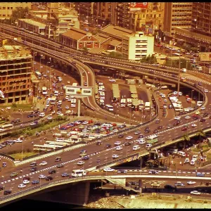 Traffic and highway intersection USA, USA Traffic and highway intersection USA, USA