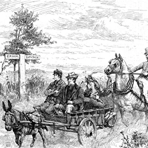 Traffic on the London to Epsom Road, 1889