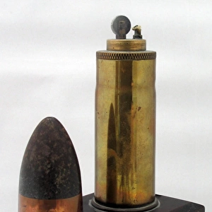 Trench Art lighter from a German 40 mm pom-pom shell