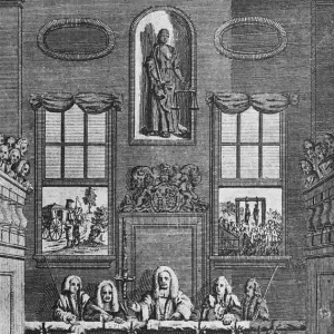 Trial of the highwayman at the Old Bailey