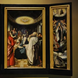 Triptych with Descent of the Holy Spirit. 16th century. Disc