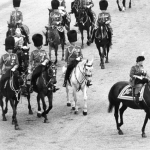 Trooping the Colour - the Queens last ride