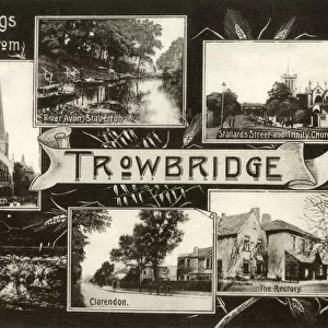 Trowbridge, Wiltshire - Mulit-scene Greetings Postcard