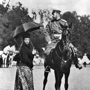 Tsar Nicholas II with his mother