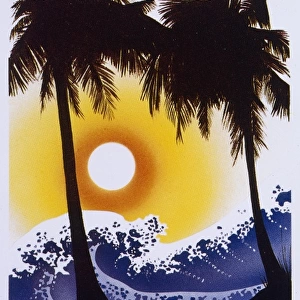 Tsunami wave and tropical paradise - Evening
