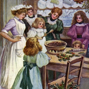 Tuck. Mixing the Xmas pudding. Robert Sauber c. 1905. jpg