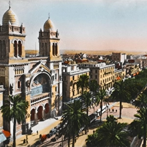 Tunis, Tunisia - Town View - Cathedral