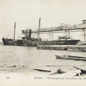 Tunisia - Embarkation of Phoshates at Tunis