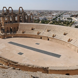 Tunisia. Roman Art. Amphitheatre of Djem. Arena