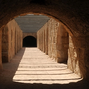 Tunisia. Roman Art. Amphitheatre of Djem. Tunnel