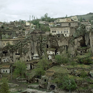 Turkey. Cappadocia. The town Guzelyurt. Central Anatolia