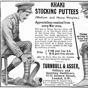 Turnbull & Asser khaki puttees advertisement