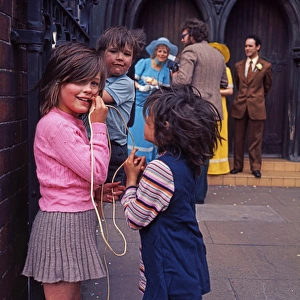 Tying The Knot. Grangetown, Middlesbrough 1970s