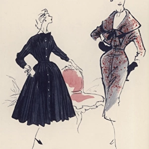 Two types of dresses, 1954