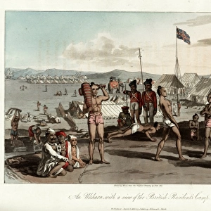 An Ukhara, with a view of the British Residents camp