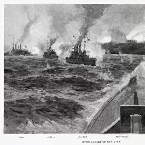United States warships bombard San Juan, which will later be taken by the ground forces