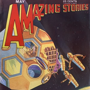 The Universe Wreckers, Amazing Stories Scifi Magazine Cover