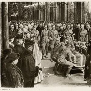 The Unknown Warrior at Westminster Abbey 1920
