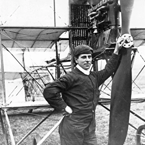 A V Roe 1877-1958 alongside his Triplane