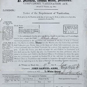 VACCINATION ORDER 1861