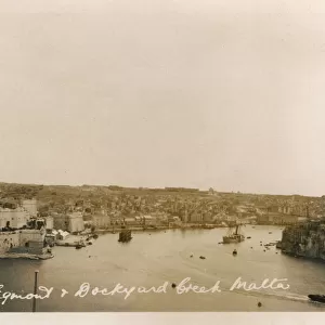 Valletta, Malta - HMS Egmont and Dockyard Creek