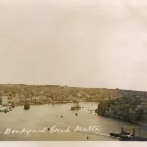 Valletta, Malta - HMS Egmont and Dockyard Creek