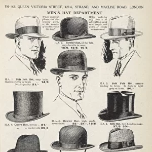 A Variety of Mens Hats