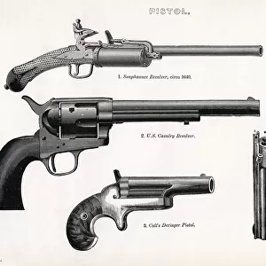 Variety of pistols, incl Colts Deringer pistol / Peacemaker