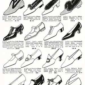 A Variety of womens shoes 1926