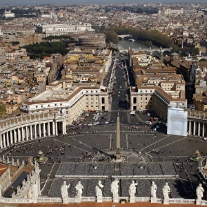 Vatican City. St. Peters Square. View from de dome
