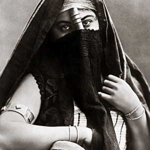 Veiled woman, Cairo, Egypt, circa 1910
