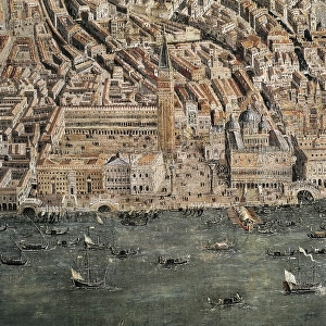 Venice (17th c. ). Detail of Saint Marks Square