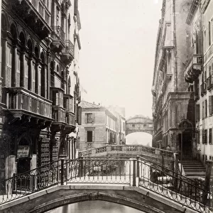 Venice Italy, the Rio Palazzo, towards Bridge of Sighs
