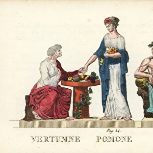 Vertumnus, Pomona and a Greek river god