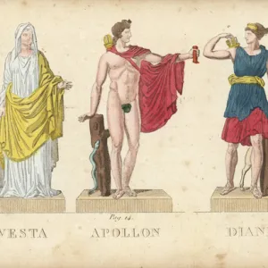 Vesta, Apollo and Diana, Roman gods