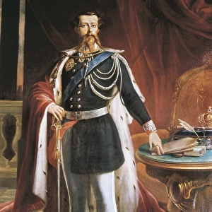 Victor Emmanuel II (1820-1878). Portrait by Biscarre