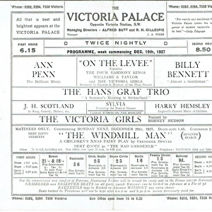 Victoria Palace Theatre programme