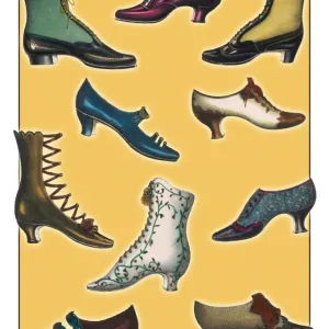 Victorian Boots and Shoes Print Victorian Boots and Shoes Print